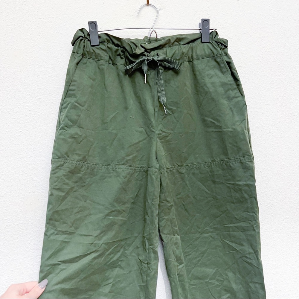 Urban Outfitters UO Evon Olive Paperbag Bag High Rise Joggers Size Small - Picture 9 of 16